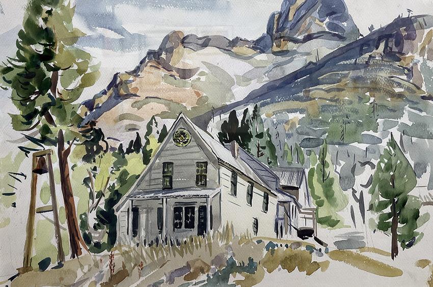 Ruby Zahn White, Sierra City, undated, watercolor on paper